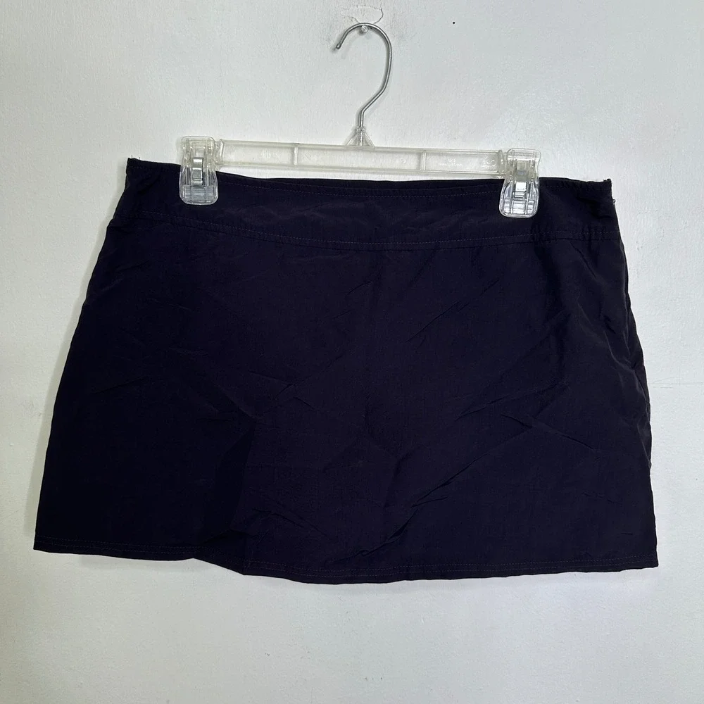 Lands End Womens Navy Blue Swim Skirt Size 10 Skort Athletic Tennis Pickleball